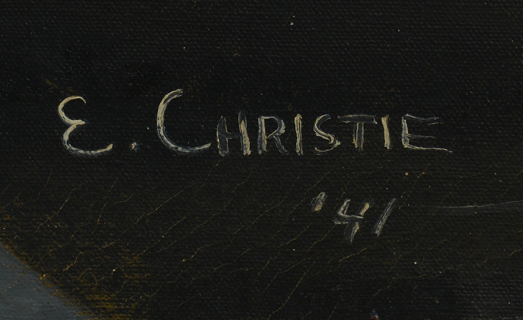 Lot 701: Abstract War Oil, E. Christie