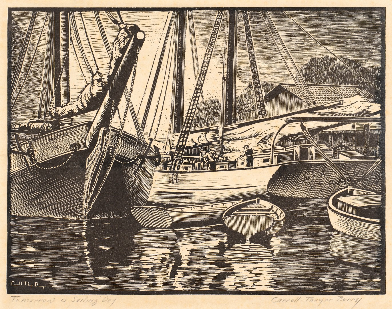 Lot 706: 3 Carroll Thayer Berry woodblock works