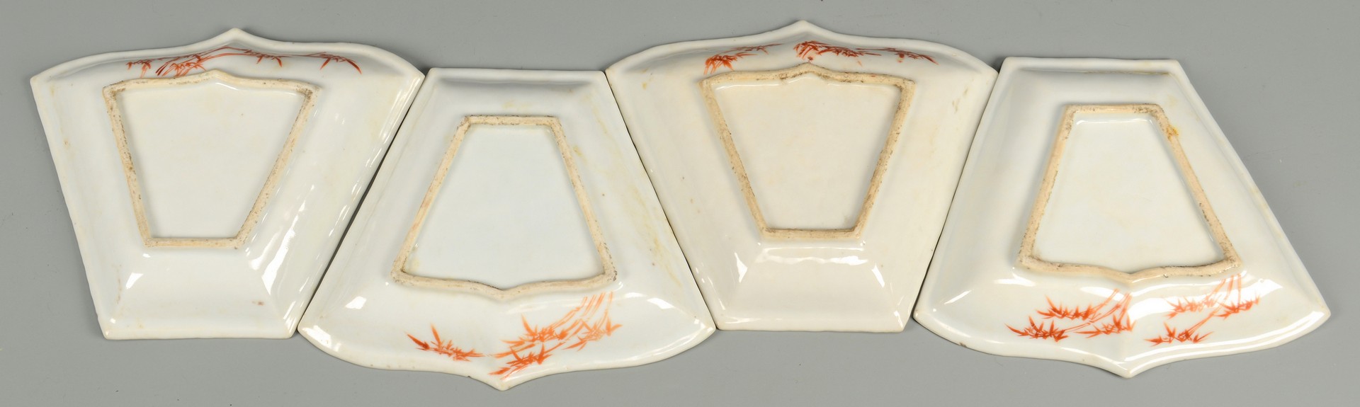 Lot 715: Chinese Famille Rose 9-Piece Sectioned Tray