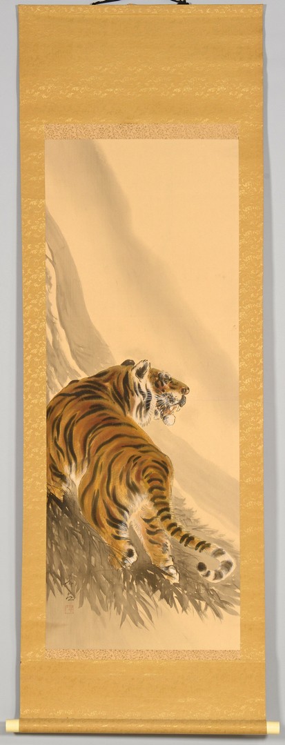 Lot 727: 3 Chinese Scrolls inc. Tiger