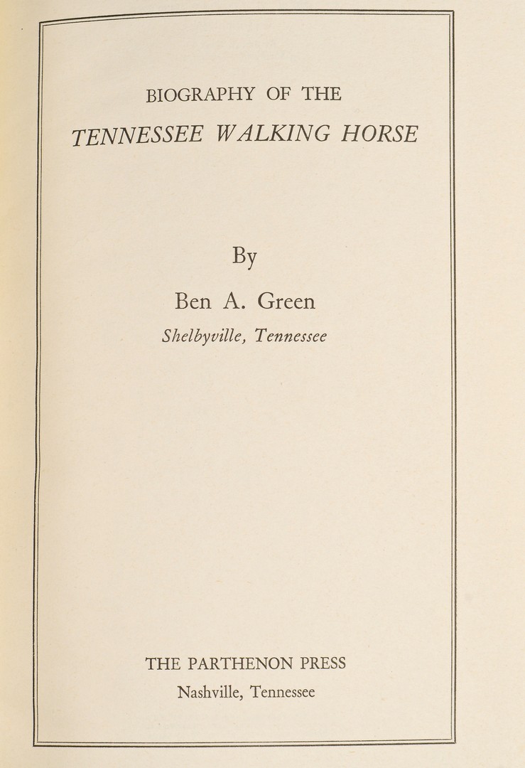 Lot 743: 2 Tennessee Horse books