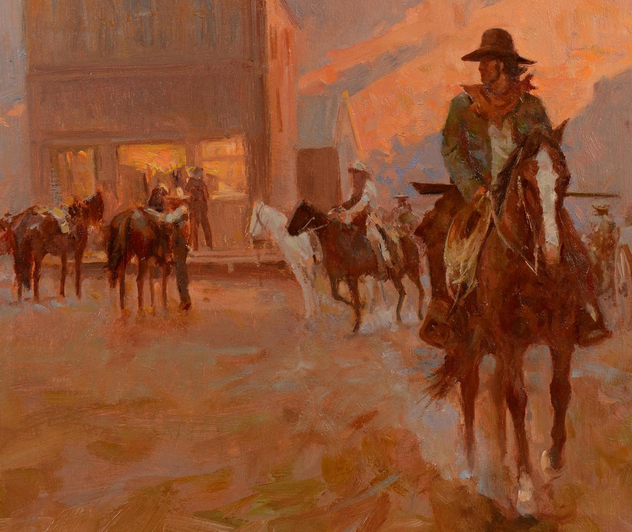 Lot 752: Carl Hantman o/b, Illustration of Cowboy