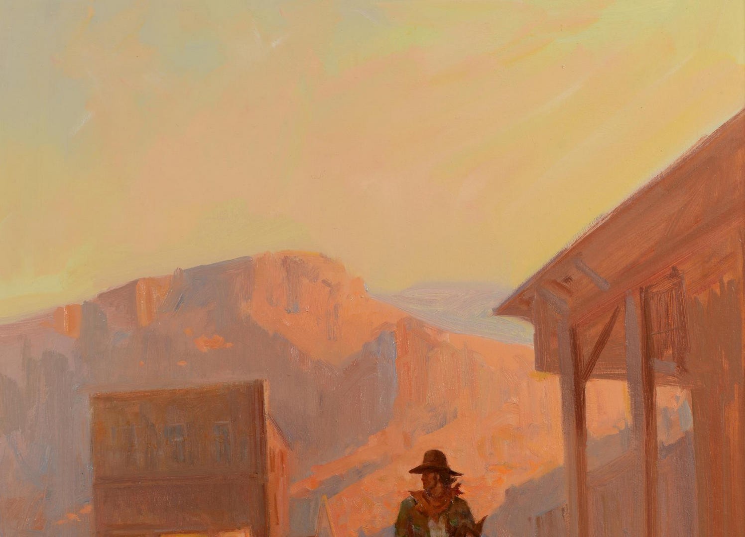 Lot 752: Carl Hantman o/b, Illustration of Cowboy