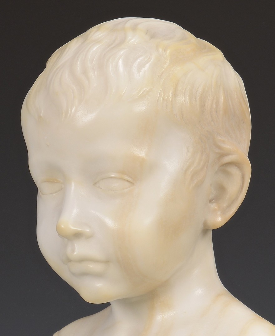 Lot 755: Marble Bust of Young Boy