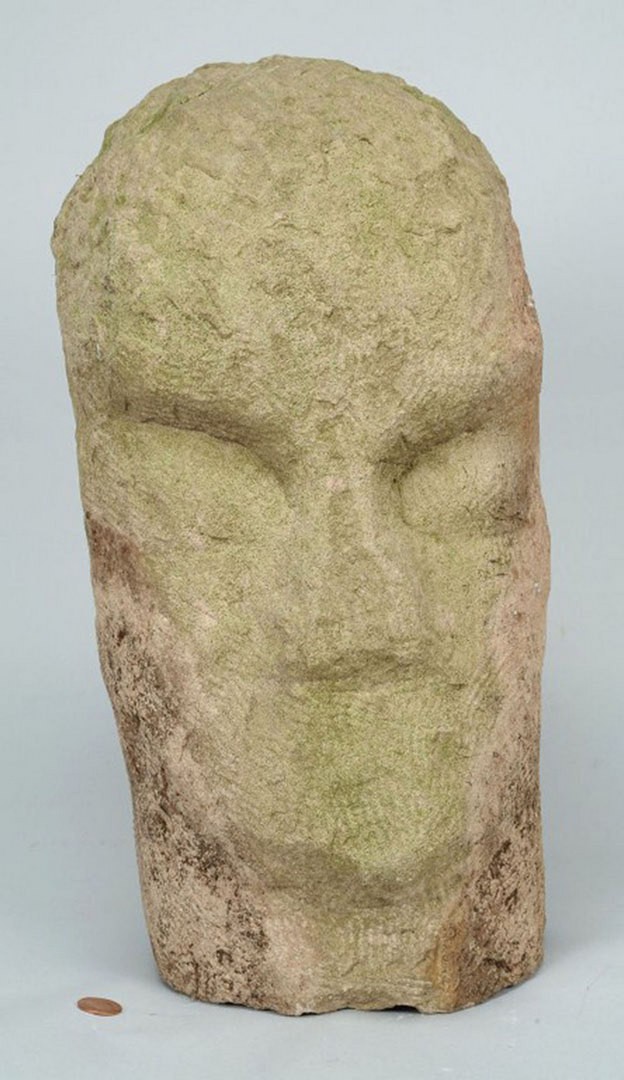 Lot 804: Carved Limestone Sculpture attr. Jack Kershaw