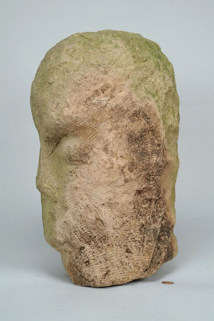 Lot 804: Carved Limestone Sculpture attr. Jack Kershaw