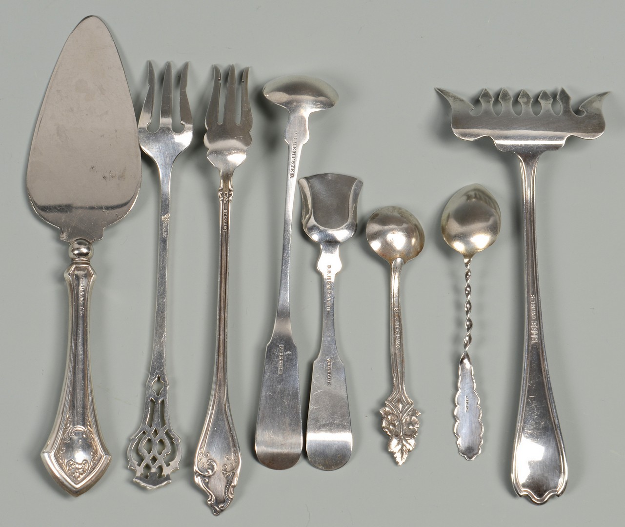 Lot 820: Group of Sterling Silver Serving Pieces