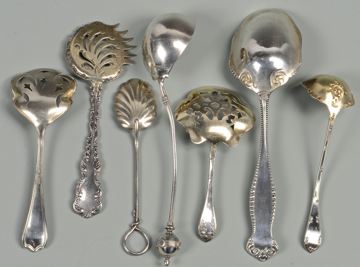 Lot 820: Group of Sterling Silver Serving Pieces