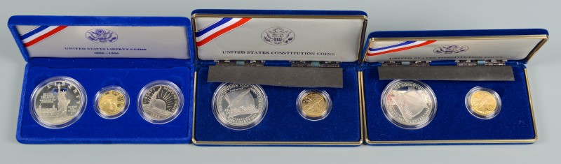 Lot 865: 3 US Mint Collectible Coin Sets