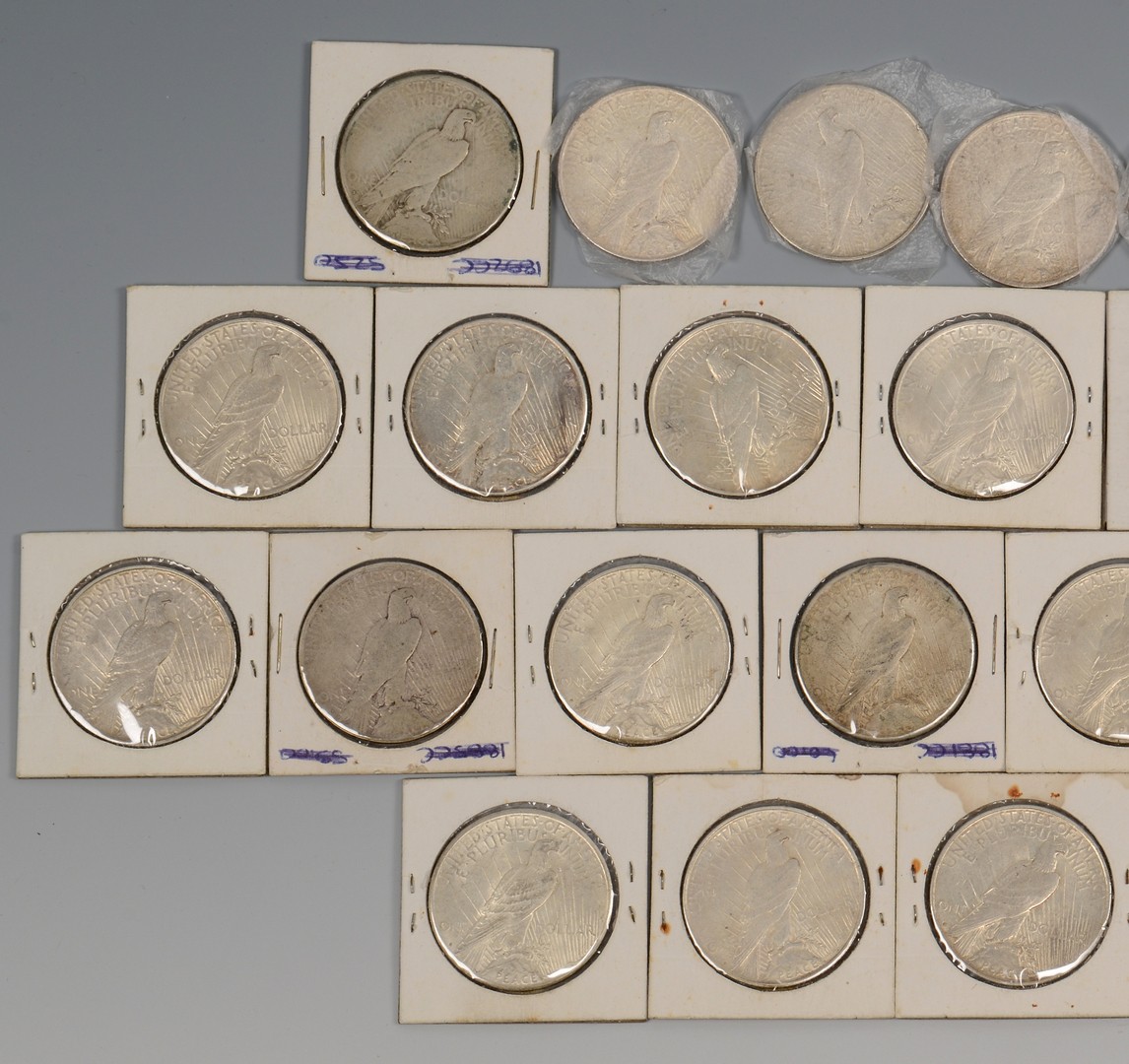Lot 866: Group of 31 Silver Peace Dollars, 1922-1924