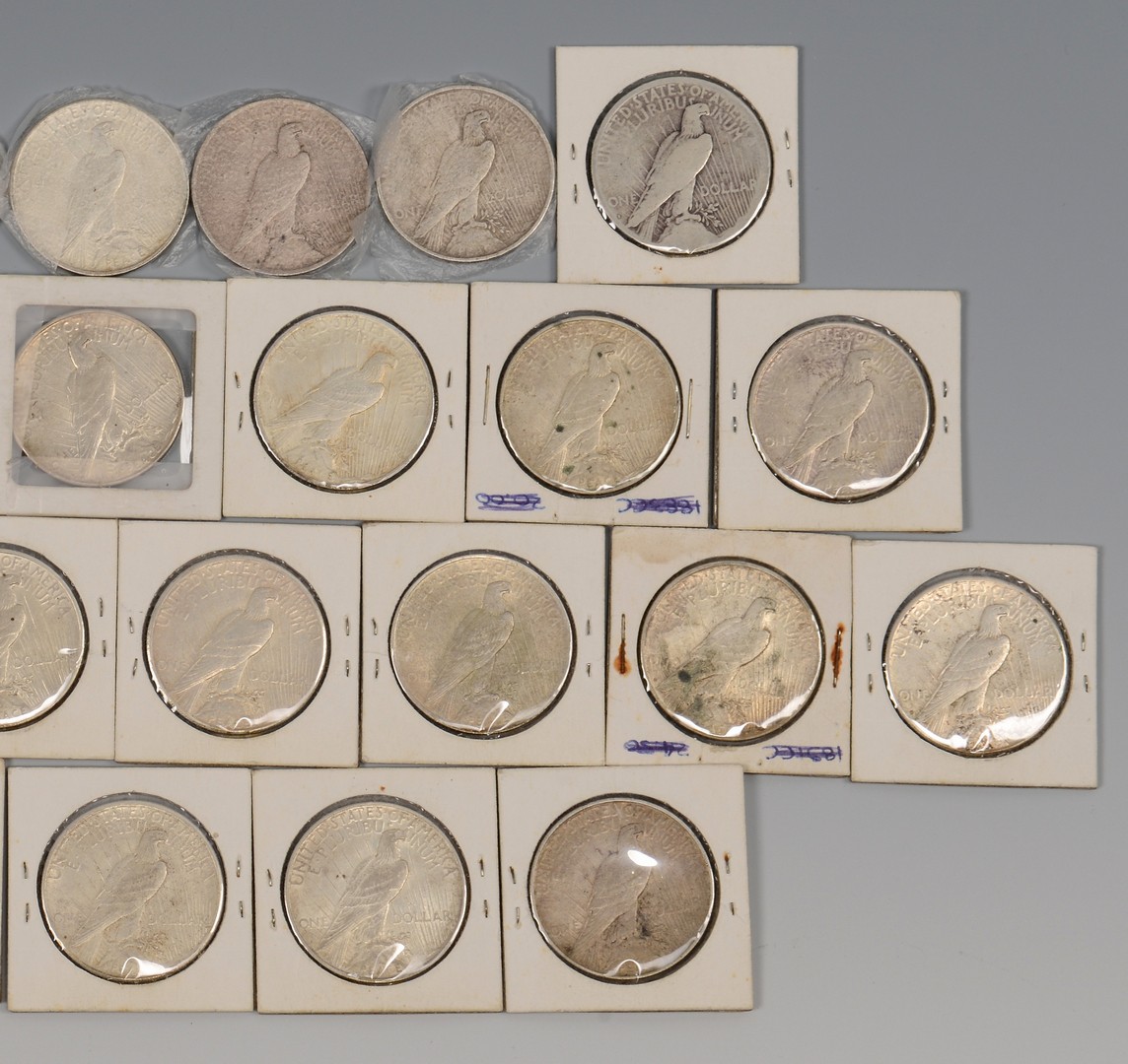 Lot 866: Group of 31 Silver Peace Dollars, 1922-1924