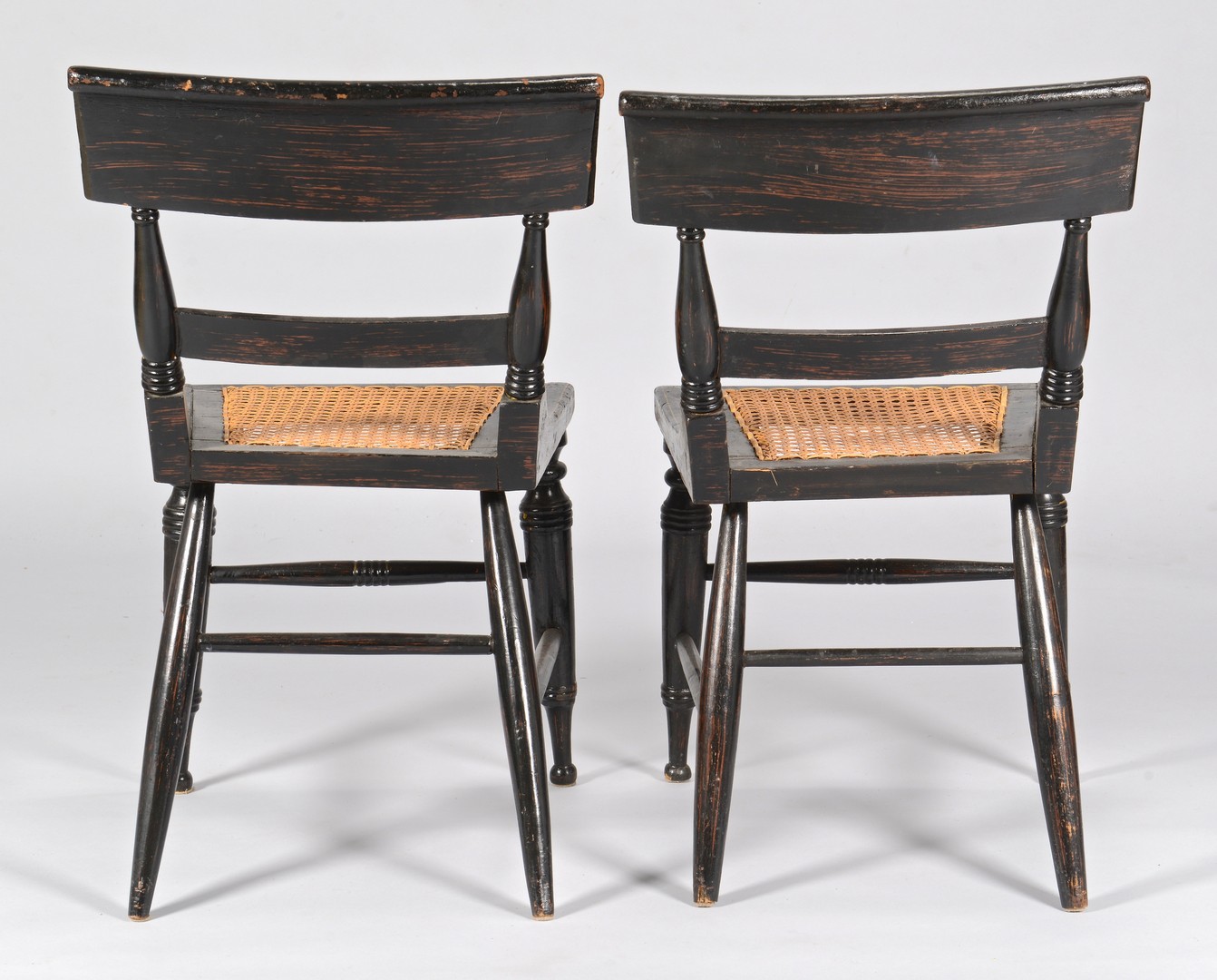Lot 103: Pair Baltimore painted classical side chairs