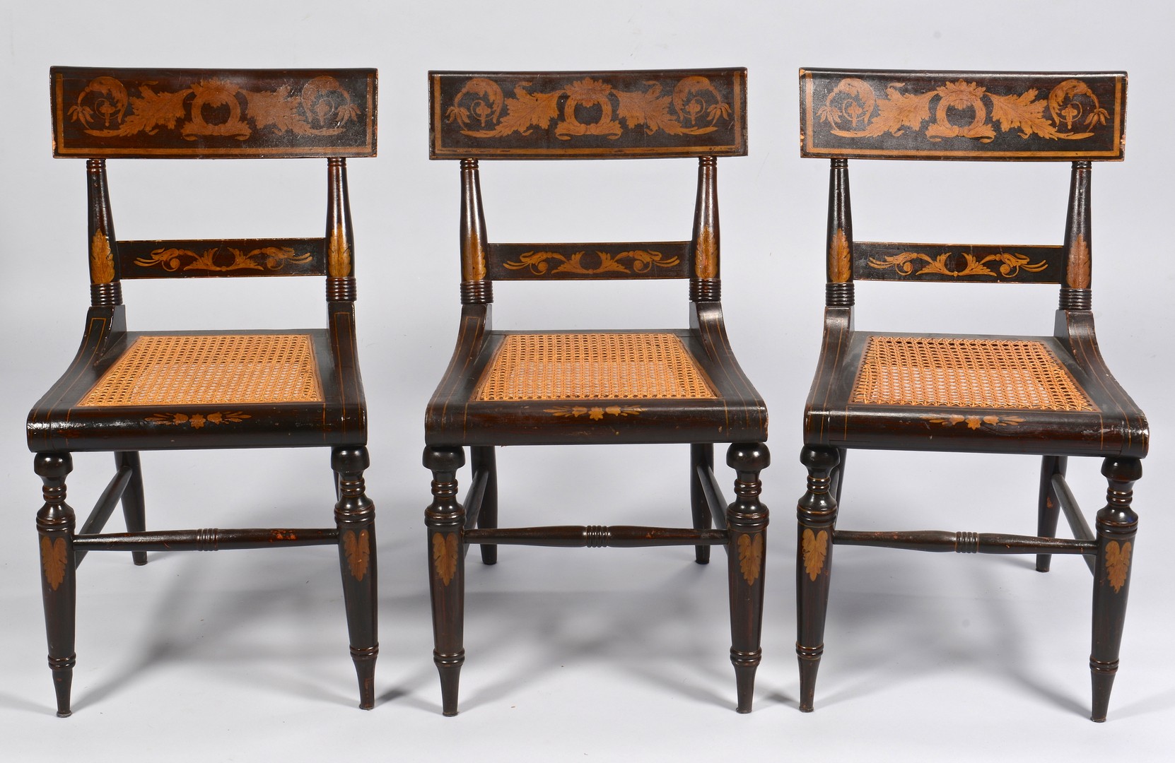 Lot 104: Set of 6 Baltimore Classical Painted Chairs