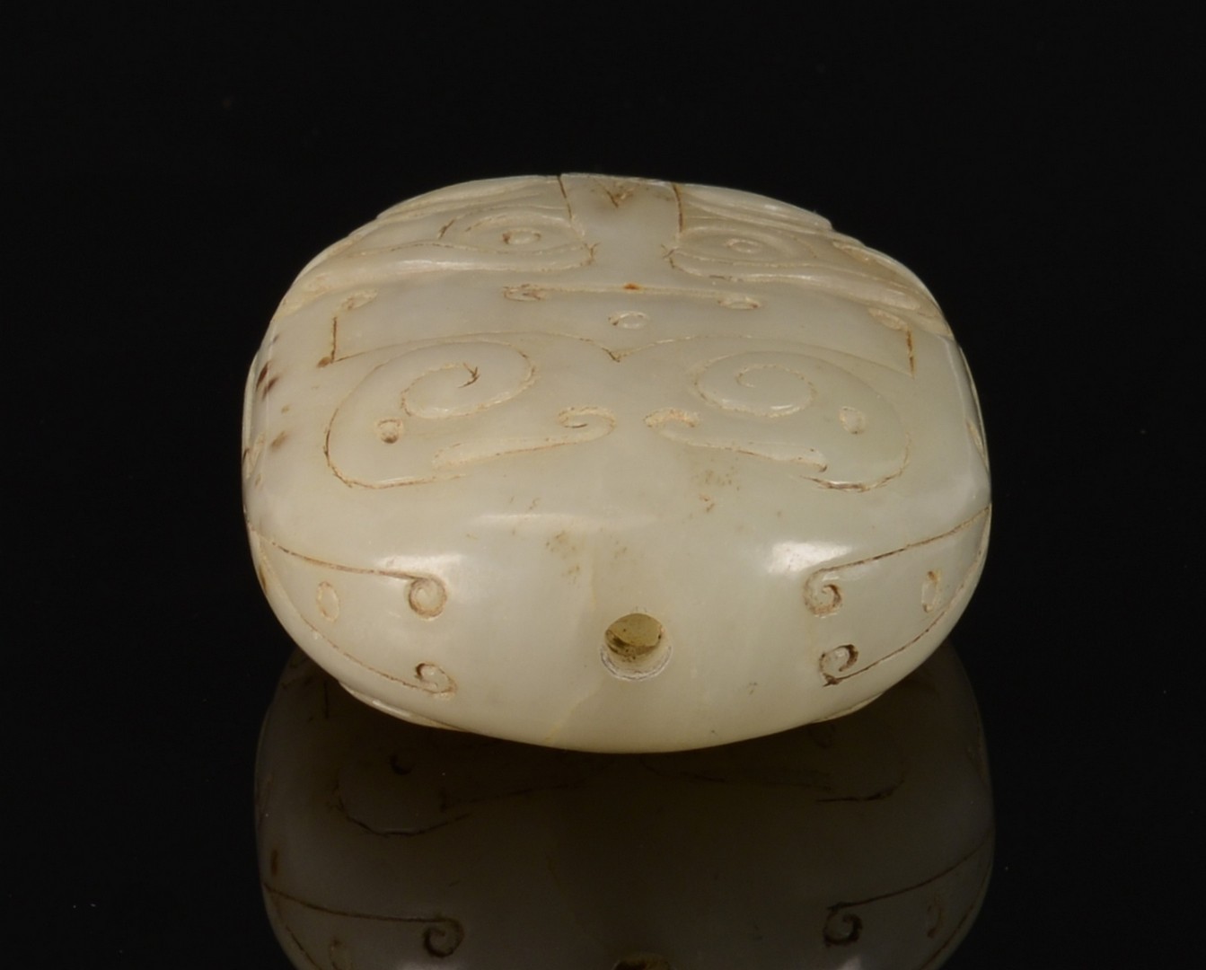 Lot 11: Chinese Jade Pendant, Figure and Toggle
