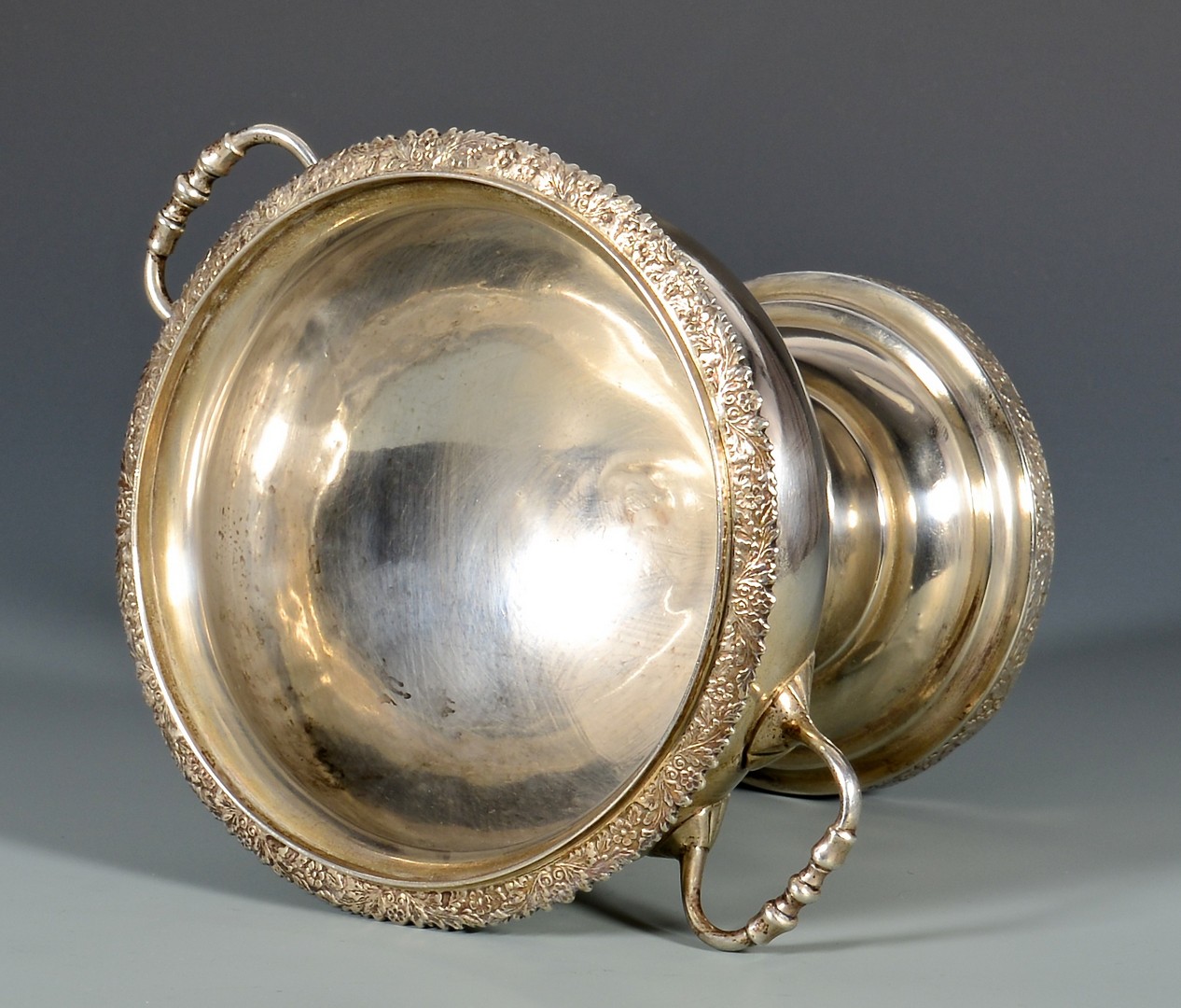 Lot 128: F.H. Clark Memphis coin silver waste bowl