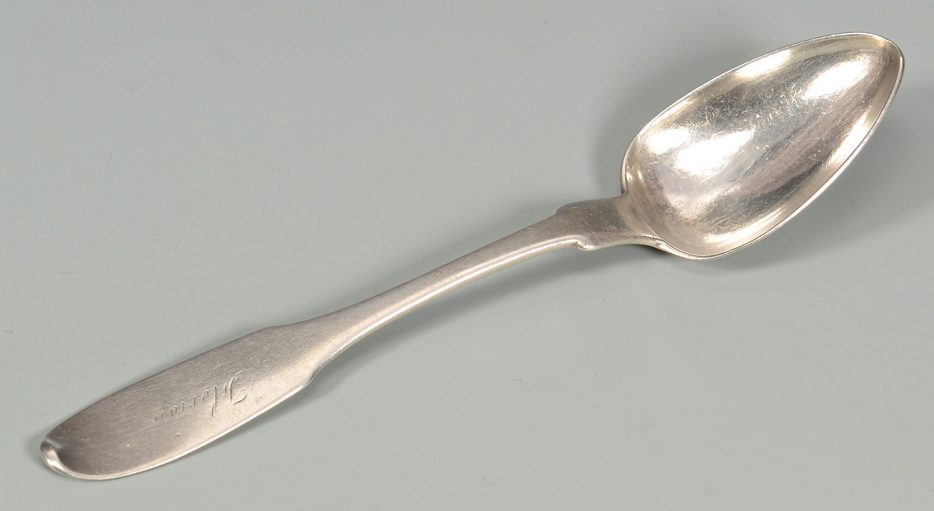 Lot 131: 6 Samuel Bell Coin Silver Spoons, TN