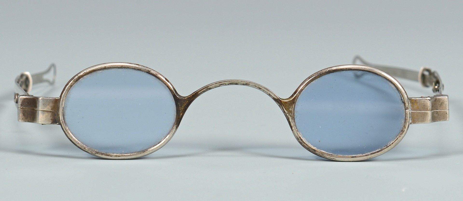 Lot 133: TN J. S. Curtis Marked Silver Spectacles