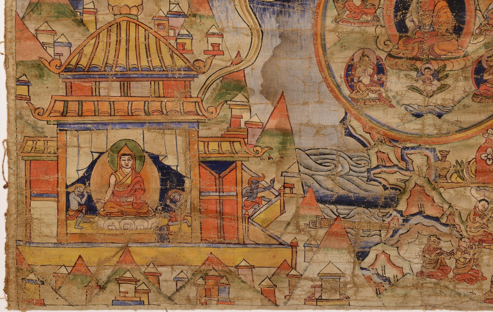 Lot 13: Tibetan Thangka, late 1700s
