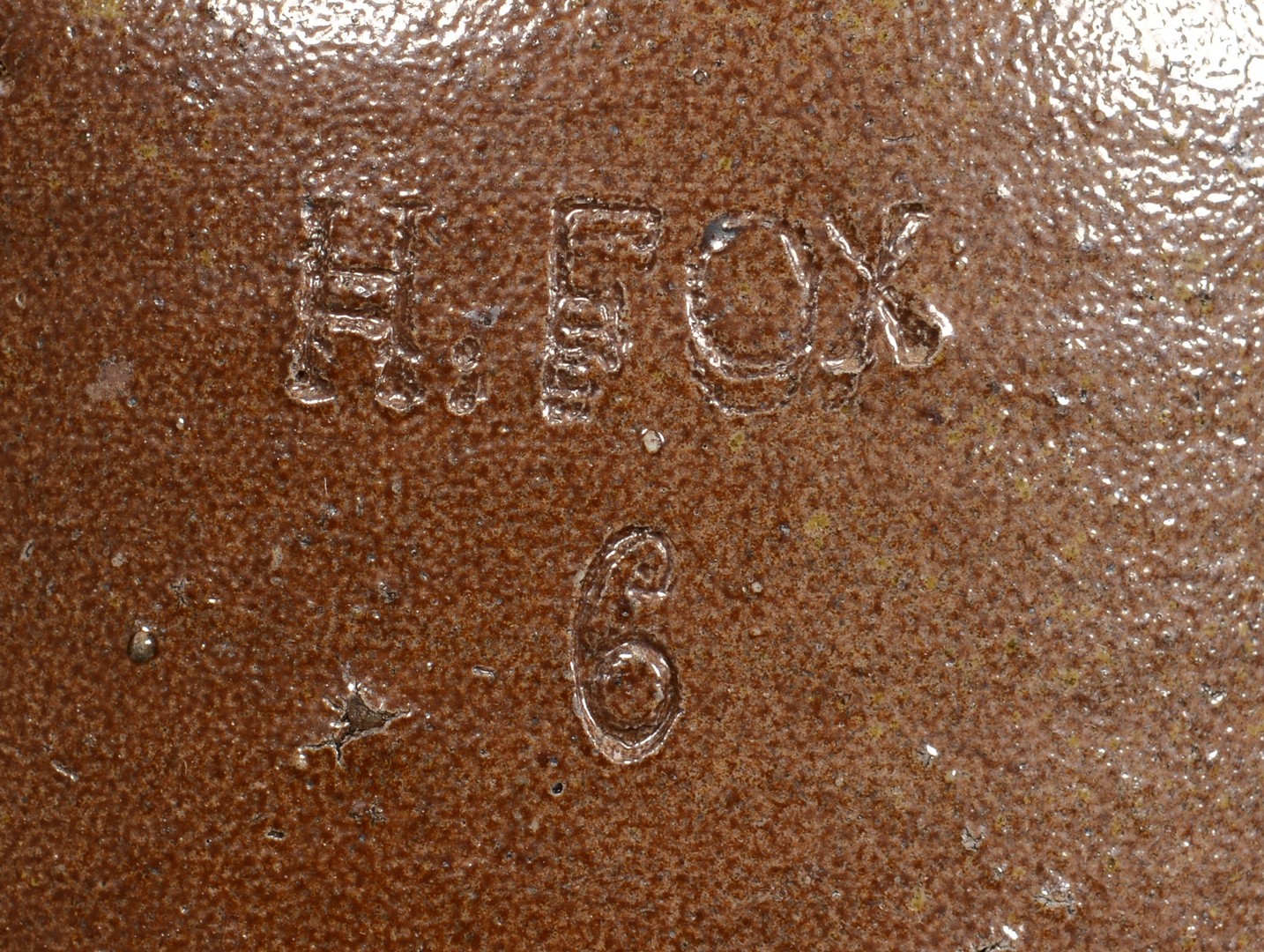 Lot 155: 2 NC Stoneware Jars, Himer Fox
