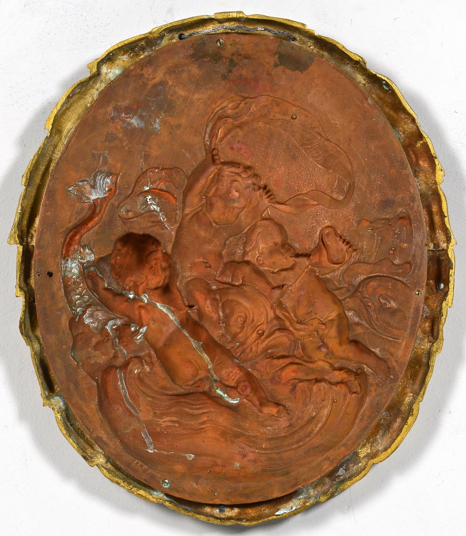 Lot 160: Bronze framed copper plaque