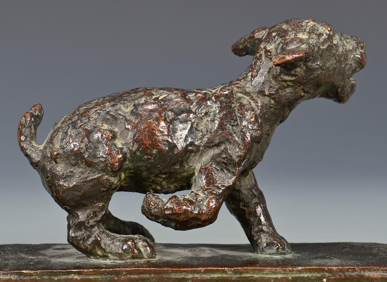 Lot 166: Edith Parsons Pair Bronze Terrier Pups