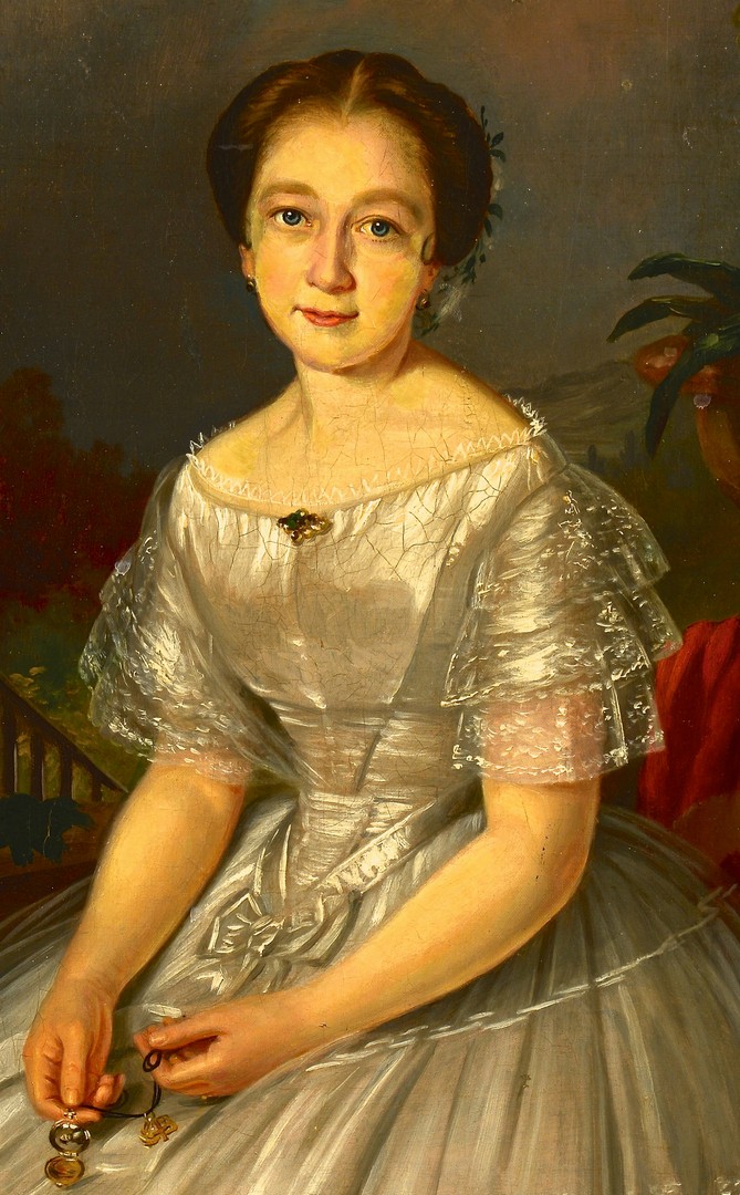 Lot 168: Southern School, 19th c. Portrait of a Lady