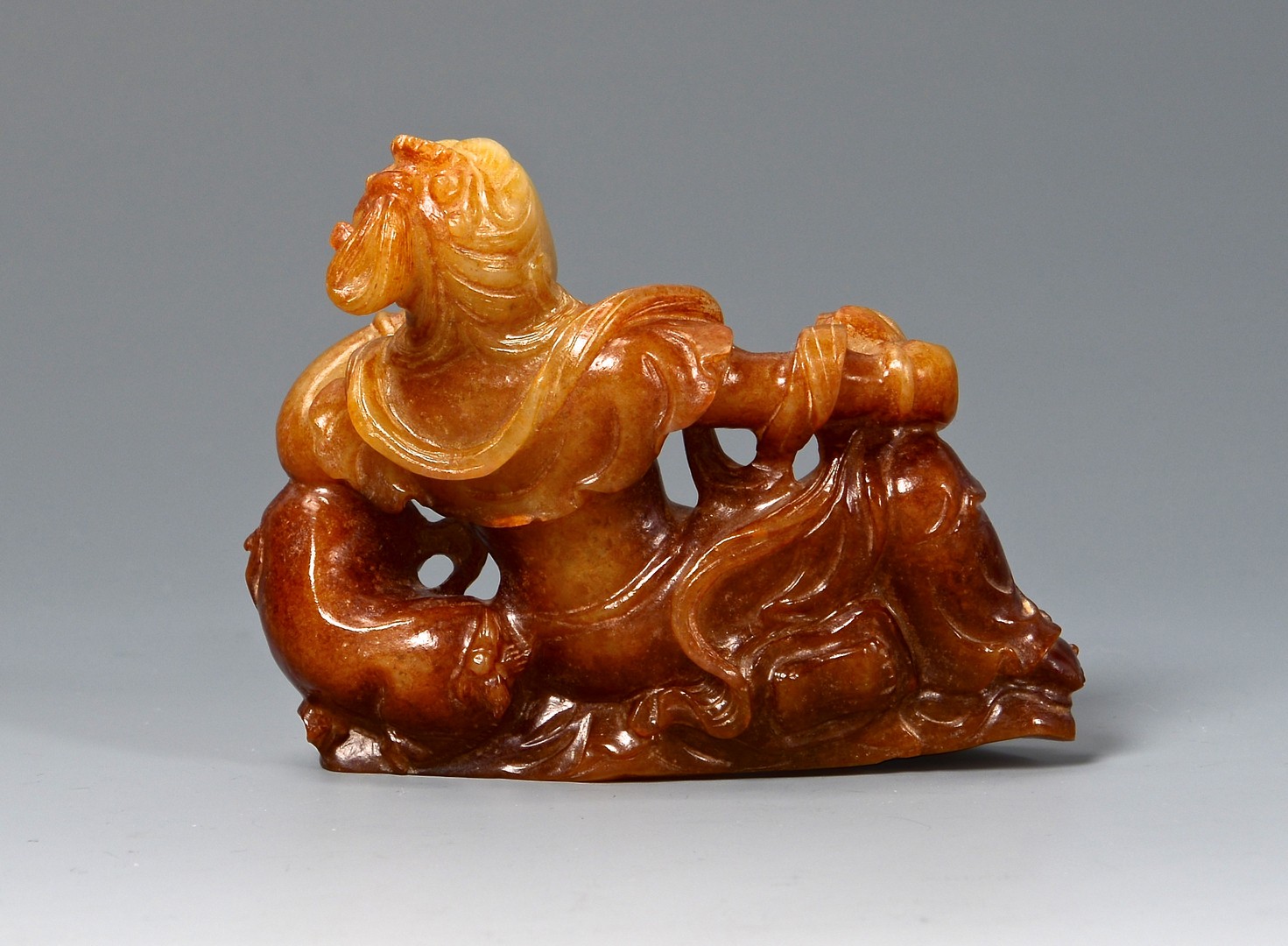Lot 16: Chinese Jade Figural Buddha Carving