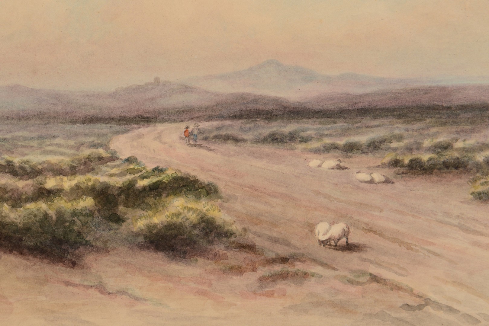 Lot 172: Maria Howard Weeden, watercolor landscape