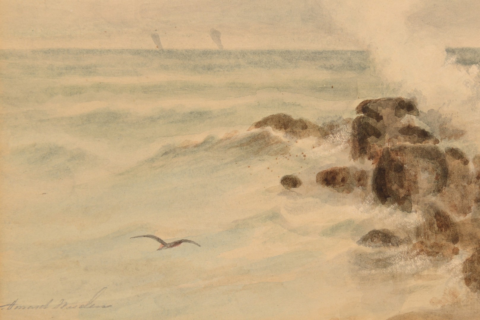 Lot 173: Maria Howard Weeden, Watercolor Seascape