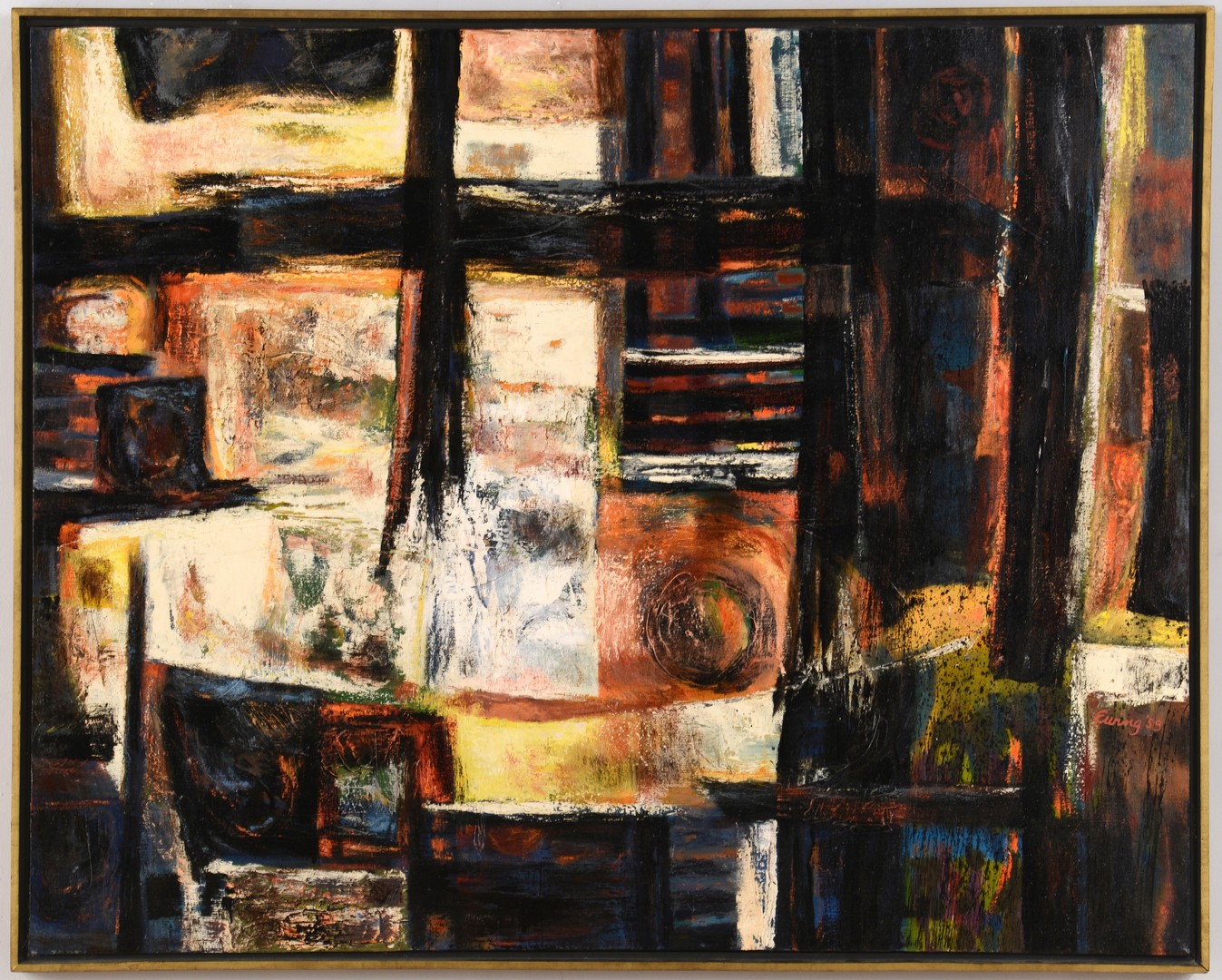 Lot 186: C. Kermit Ewing Abstract Oil on Canvas