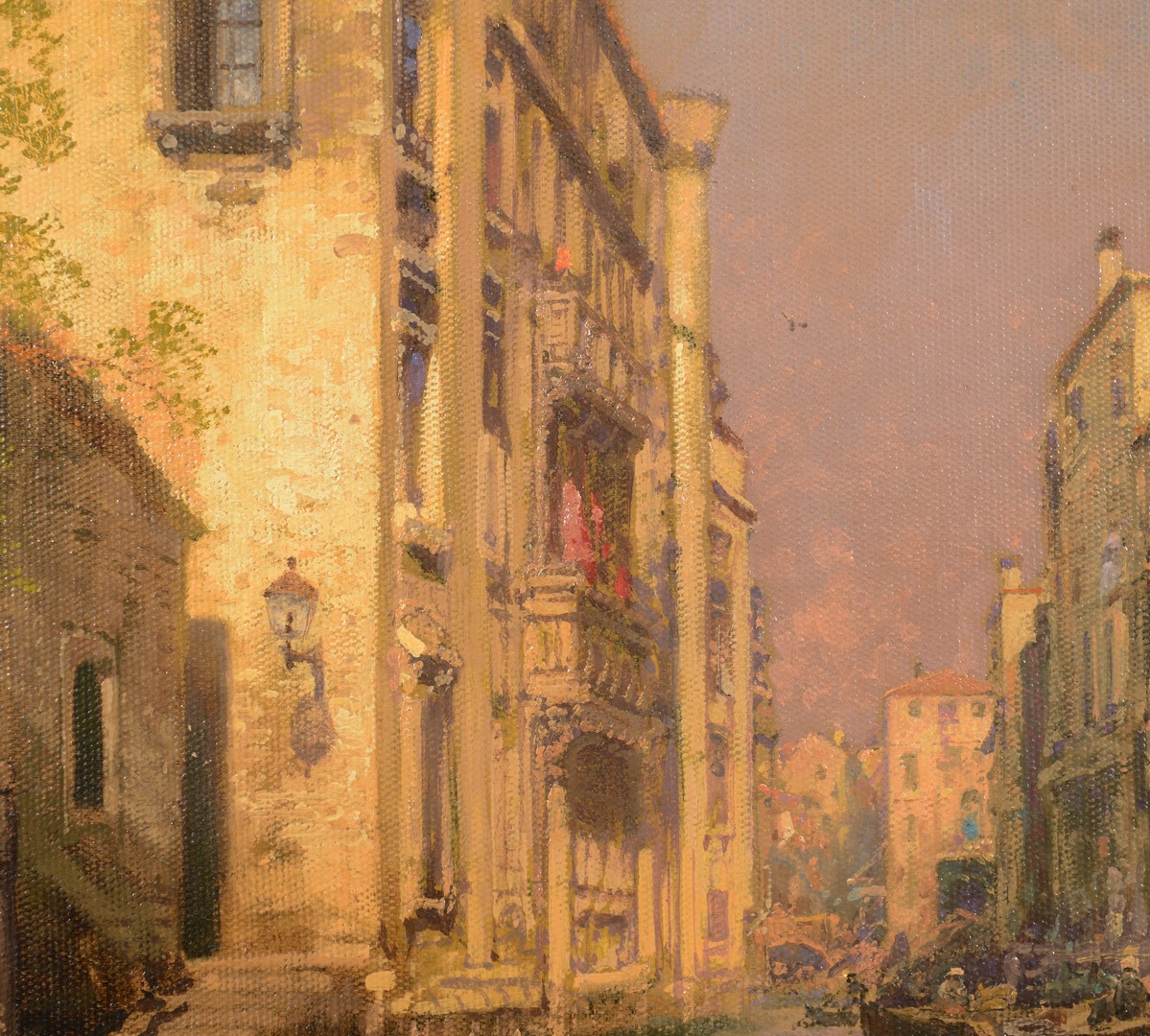Lot 193: Hermann Herzog Venetian Oil on Canvas