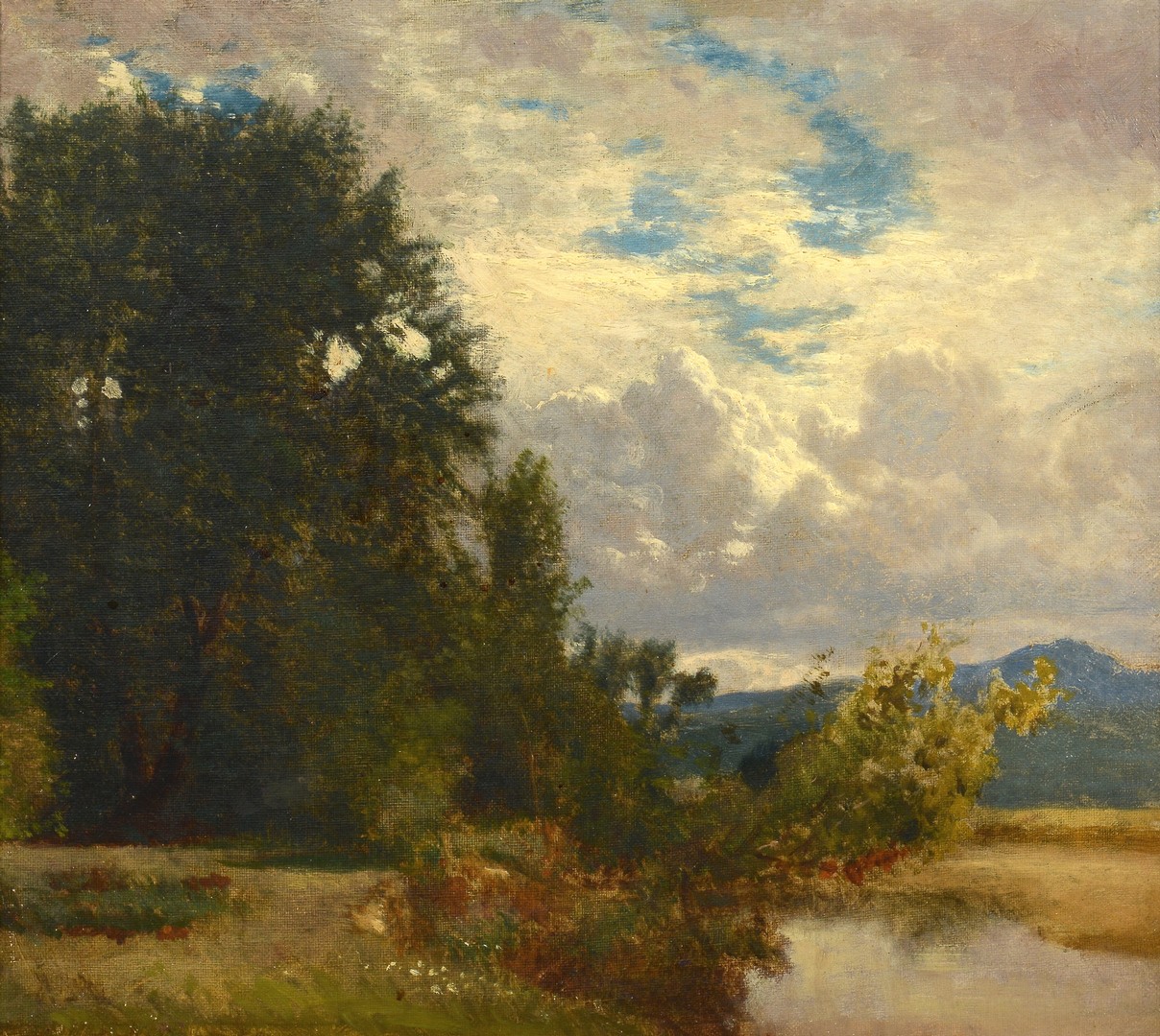 Lot 197: William M. Hart Oil on Canvas Landscape