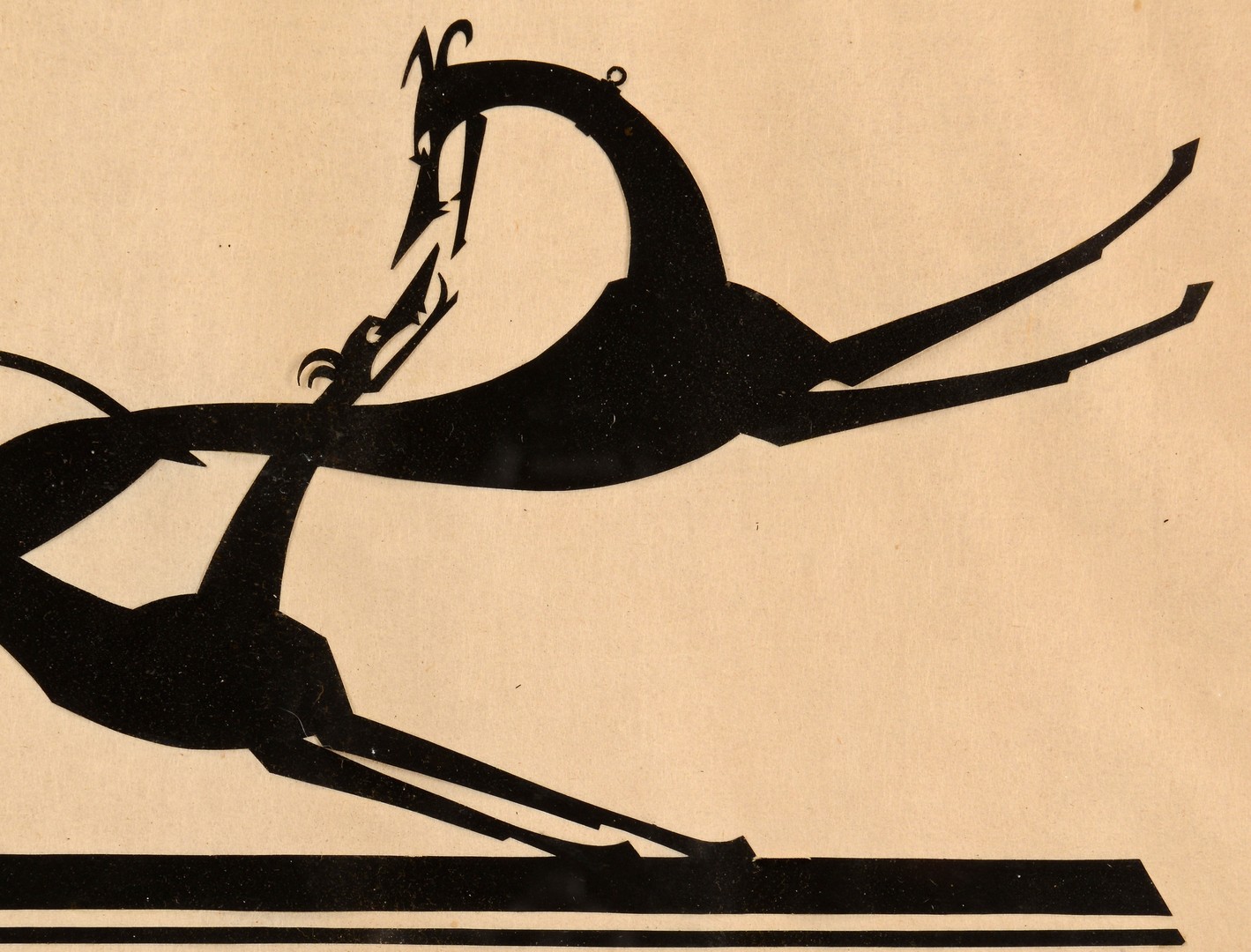 Lot 198: W. Hunt Diederich Paper Silhouette, 2 Greyhounds