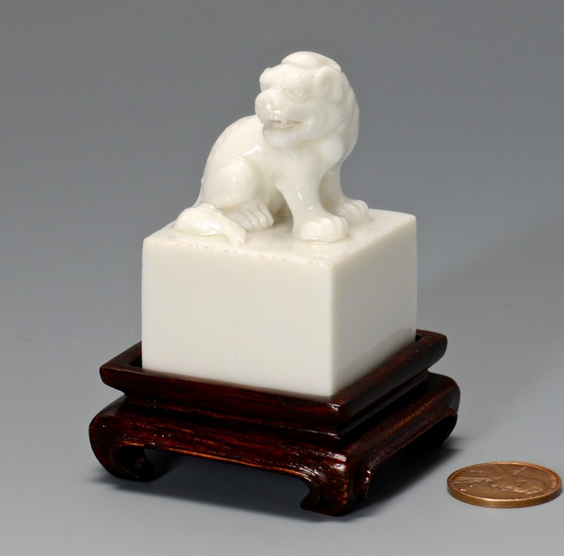 Lot 20: Ming Figural Dehua Ware Seal