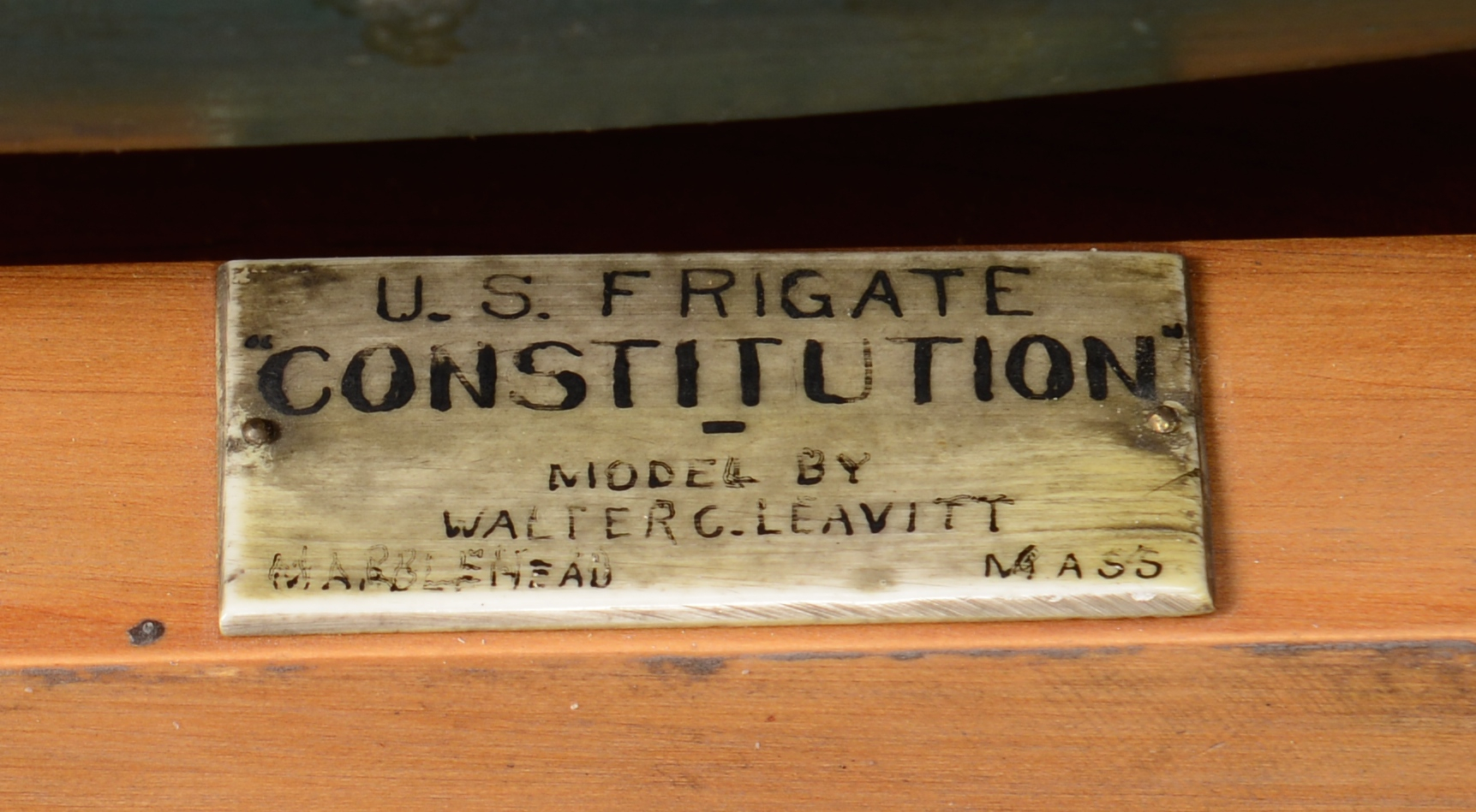 Lot 232: Cased Model, U.S.S. Constitution by Walter C. Leav