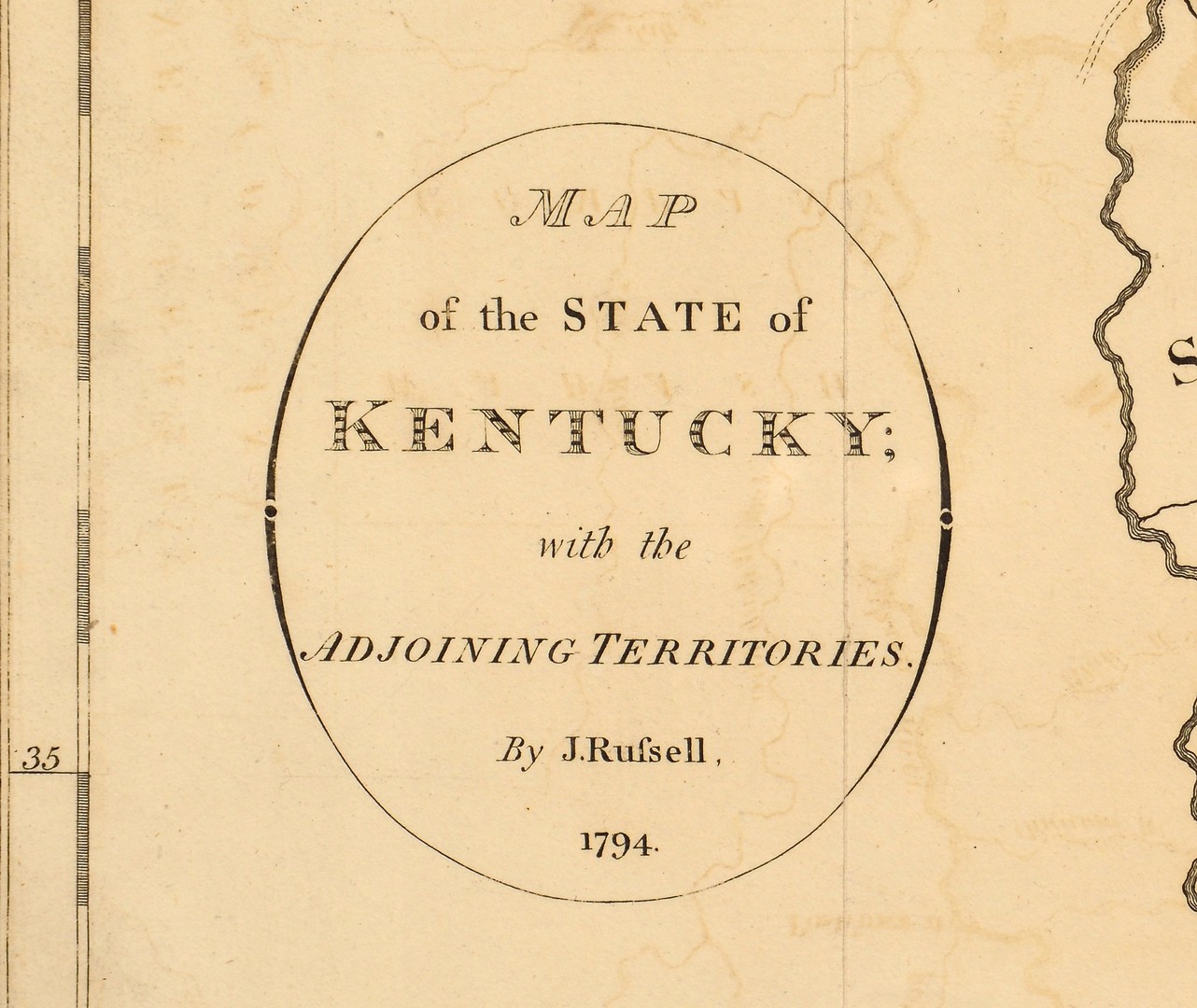 Lot 238: 1794 Map of the State of Kentucky
