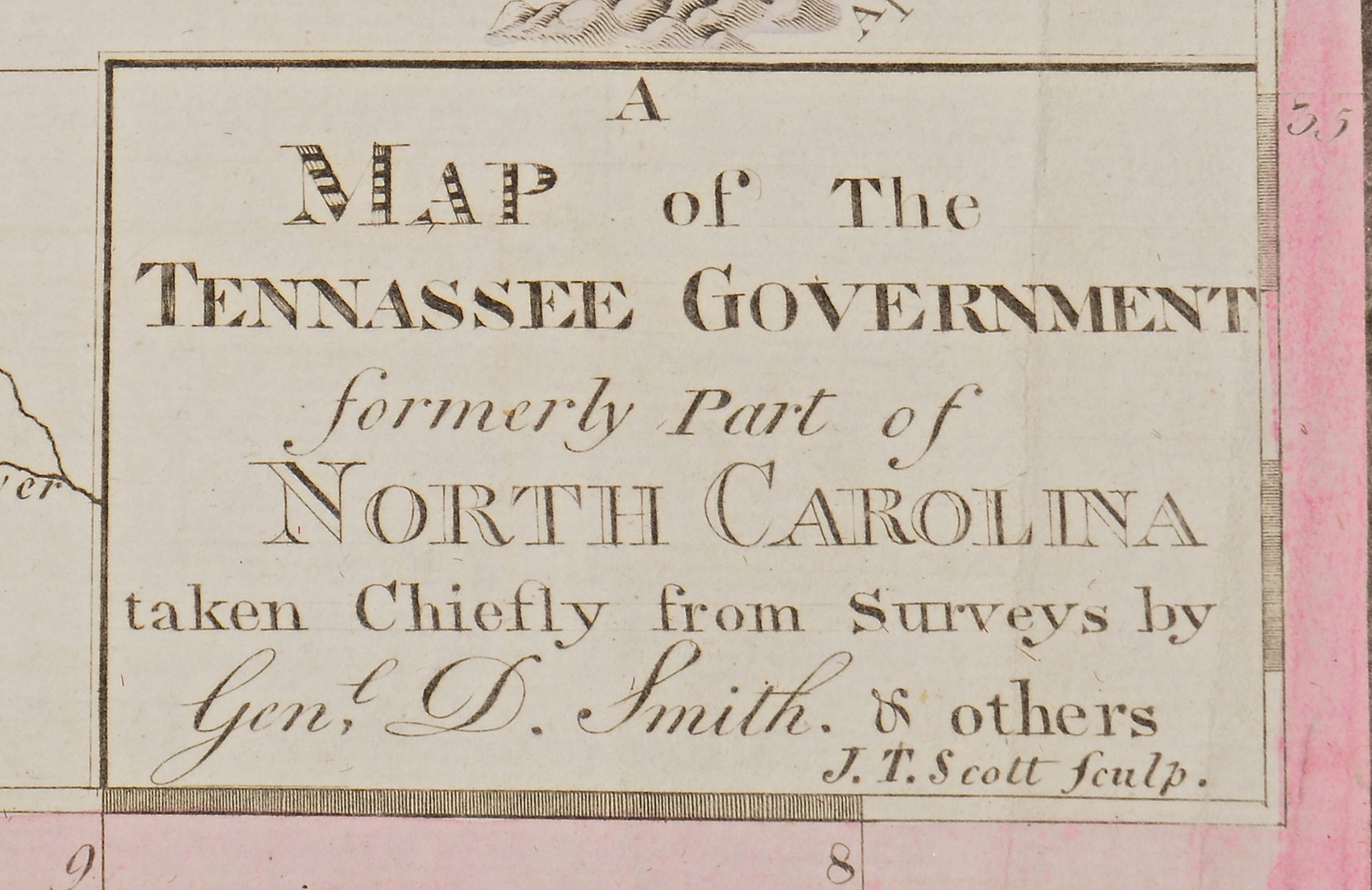 Lot 239: Tennessee Map Circa 1795