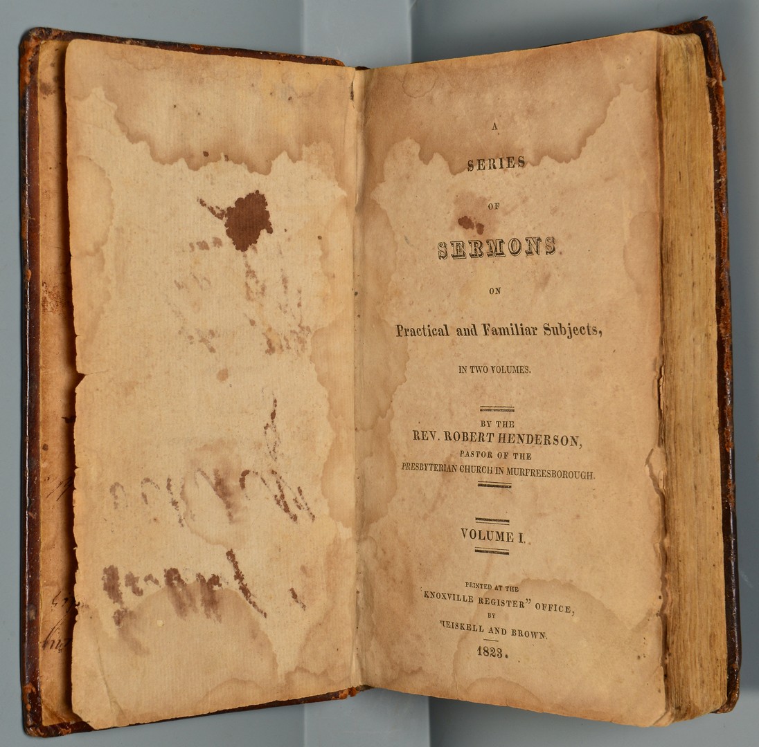 Lot 248: Early Tennessee Religious Imprints