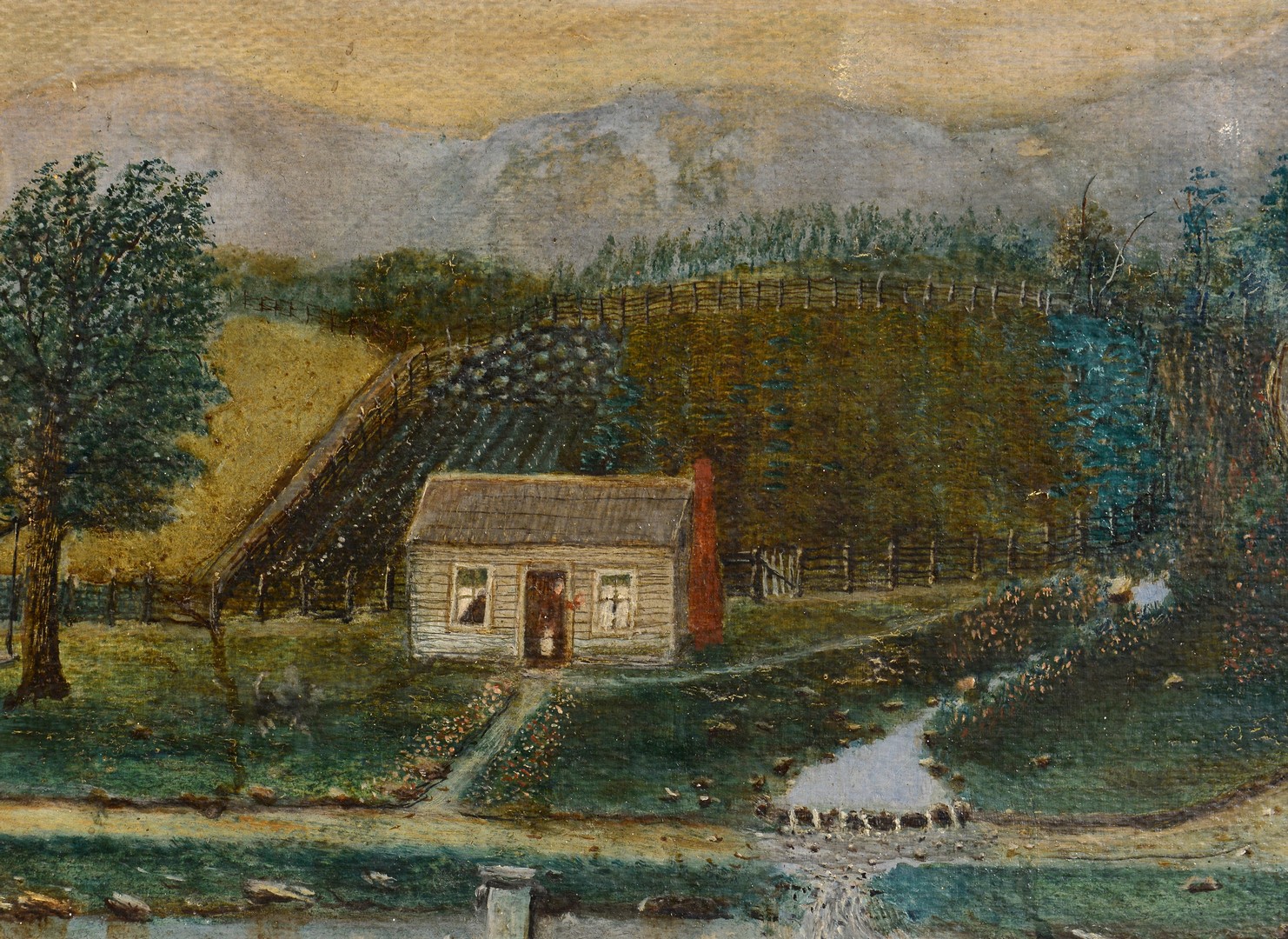Lot 258: TN Folk Landscape Painting, L. Hording