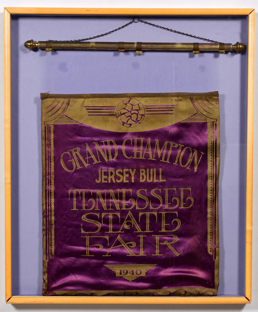 Lot 279: TN State Fair Flag, Prize Jersey Bull