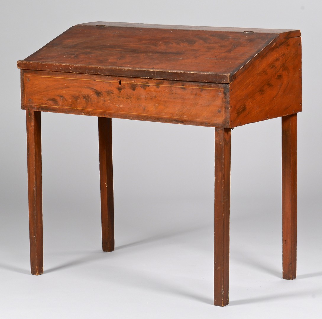 Lot 280: American paint decorated writing desk