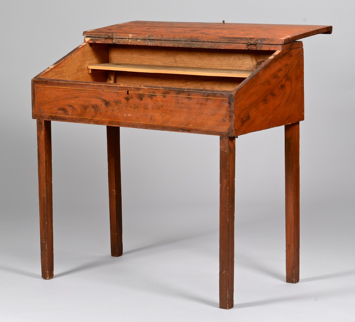 Lot 280: American paint decorated writing desk