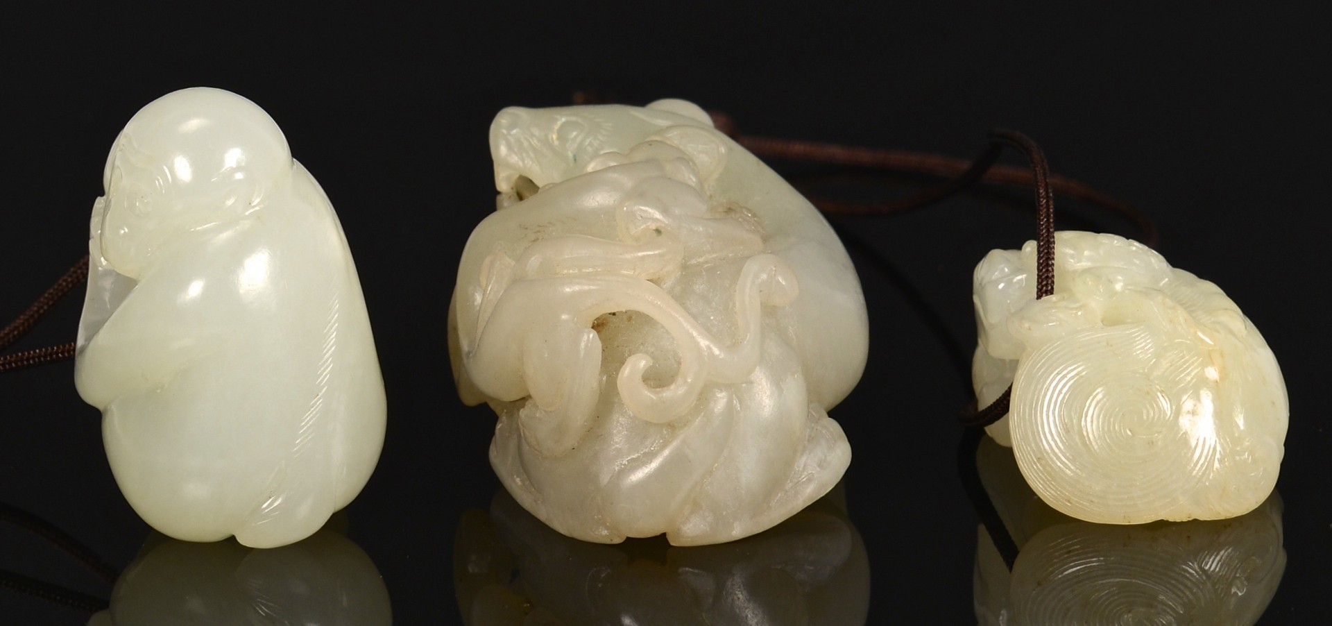 Lot 2: 3 Chinese Jade Animal Carvings