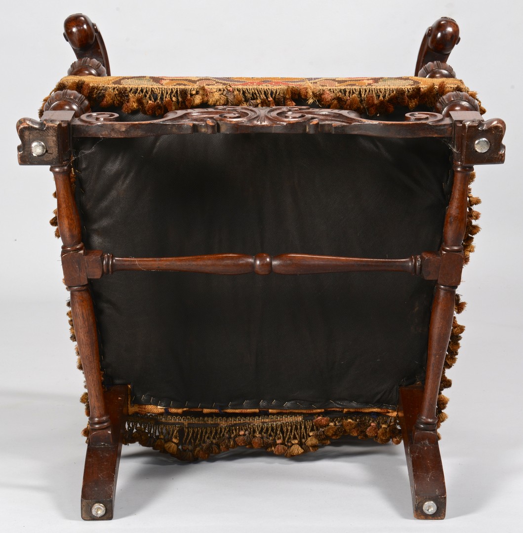 Lot 308: 2 Baroque Continental Needlepoint Chairs