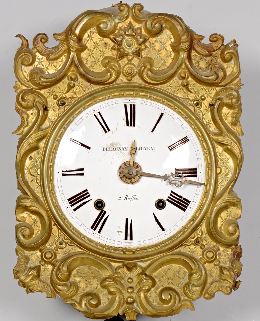 Lot 311: Delaunay French Gilt Metal Morbier Clock