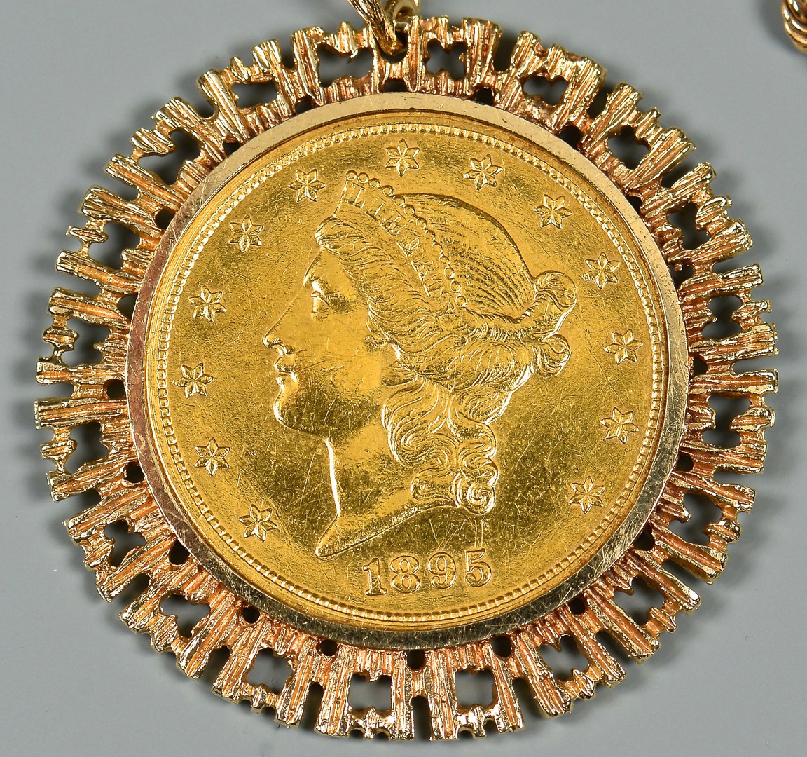 Lot 348: 1895 $20 Coin Pendant Necklace
