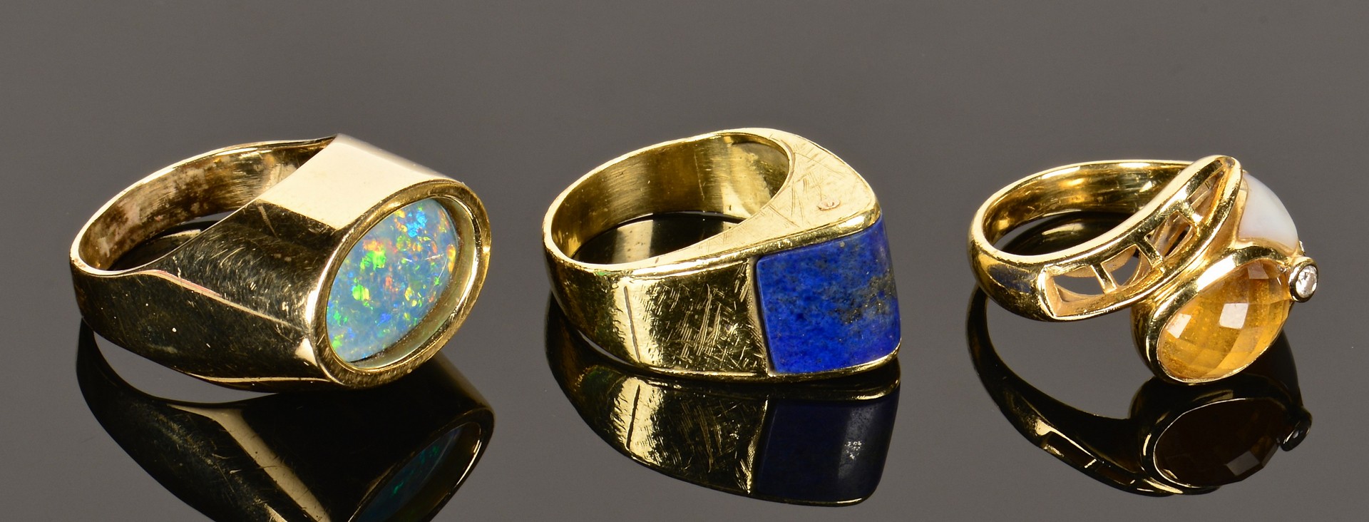 Lot 363: 14K and 18K Fashion Rings