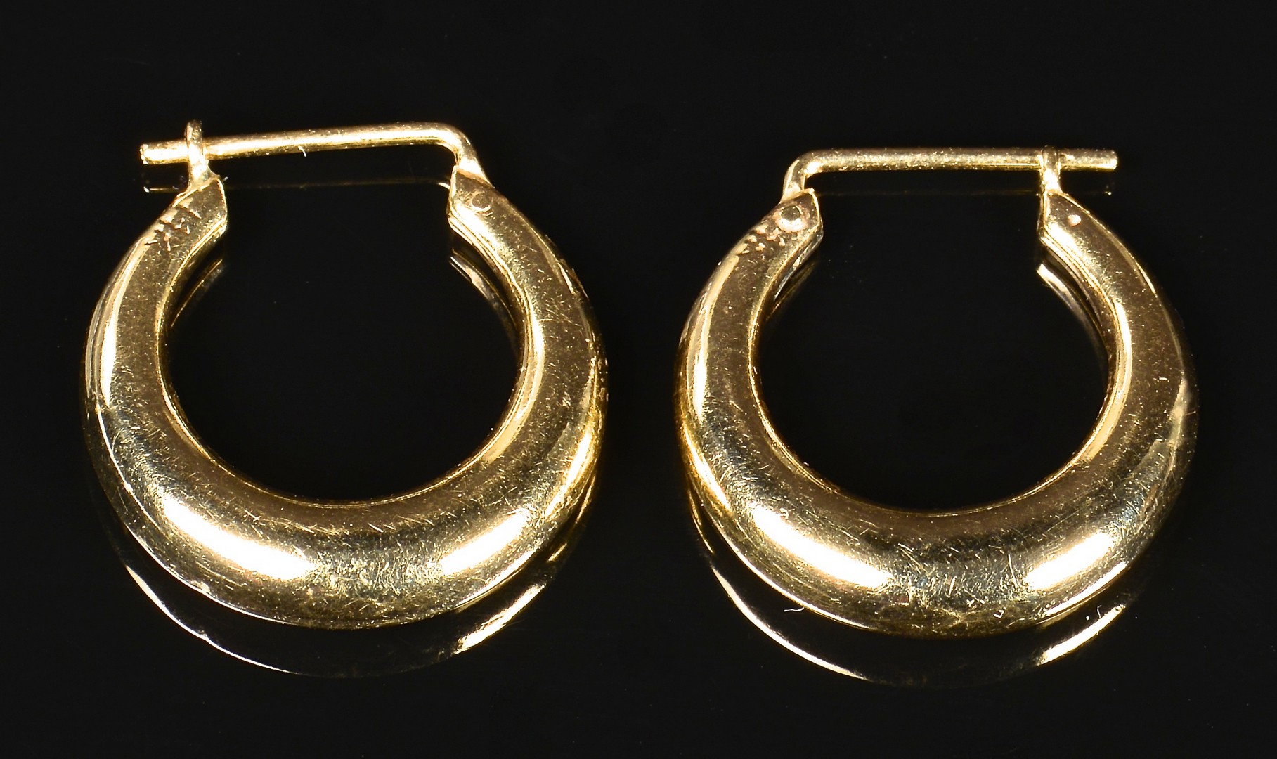 Lot 364: 14K Necklace & 2 Pair Hoop Earrings