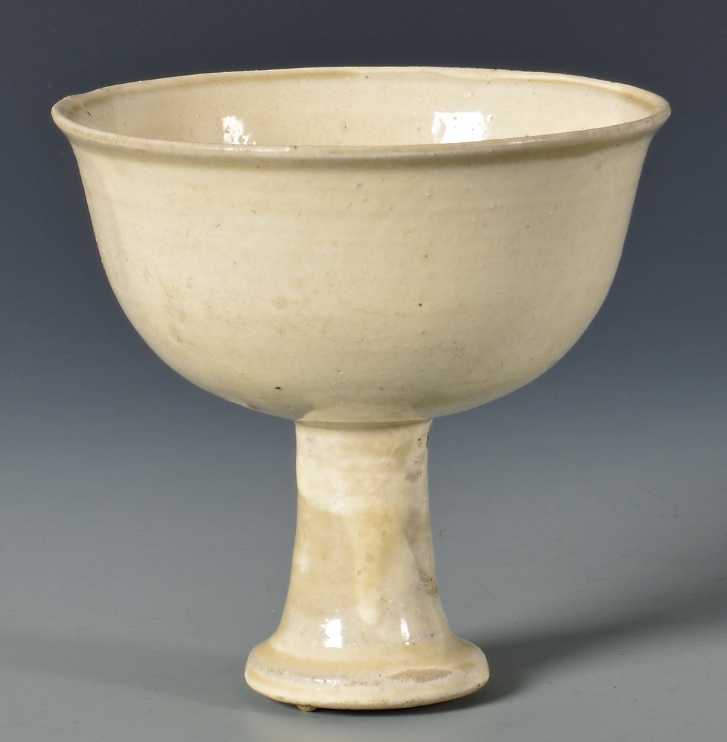 Lot 377: Chinese Song Dynasty Cizhou Glaze Stem Cup