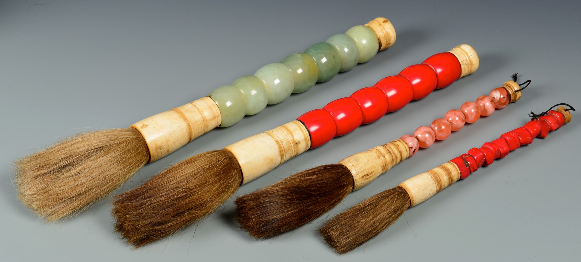 Lot 387: 3 Chinese Scholar's Items plus brushes